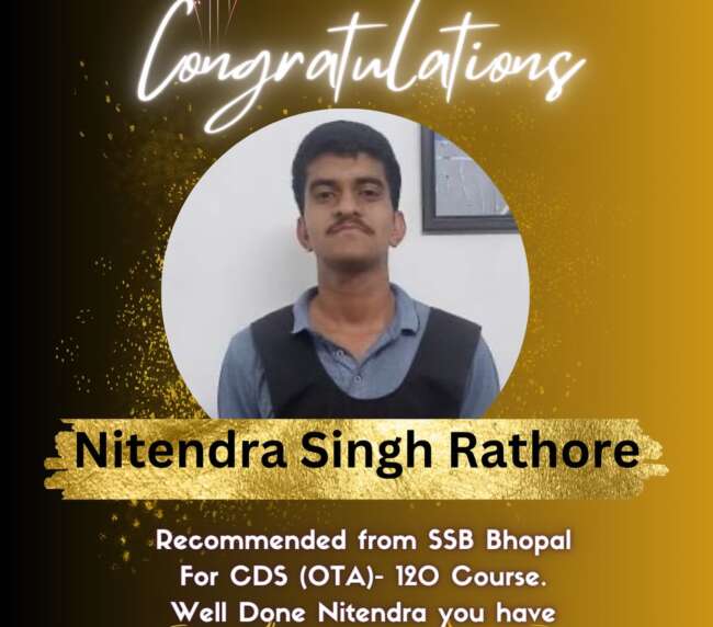 Nitendra Singh Rathore - Invicta Defence Academy Success Stories 2024