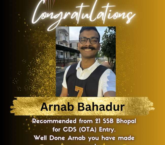 Arnab Bahadur - Invicta Defence Academy Success Stories 2024