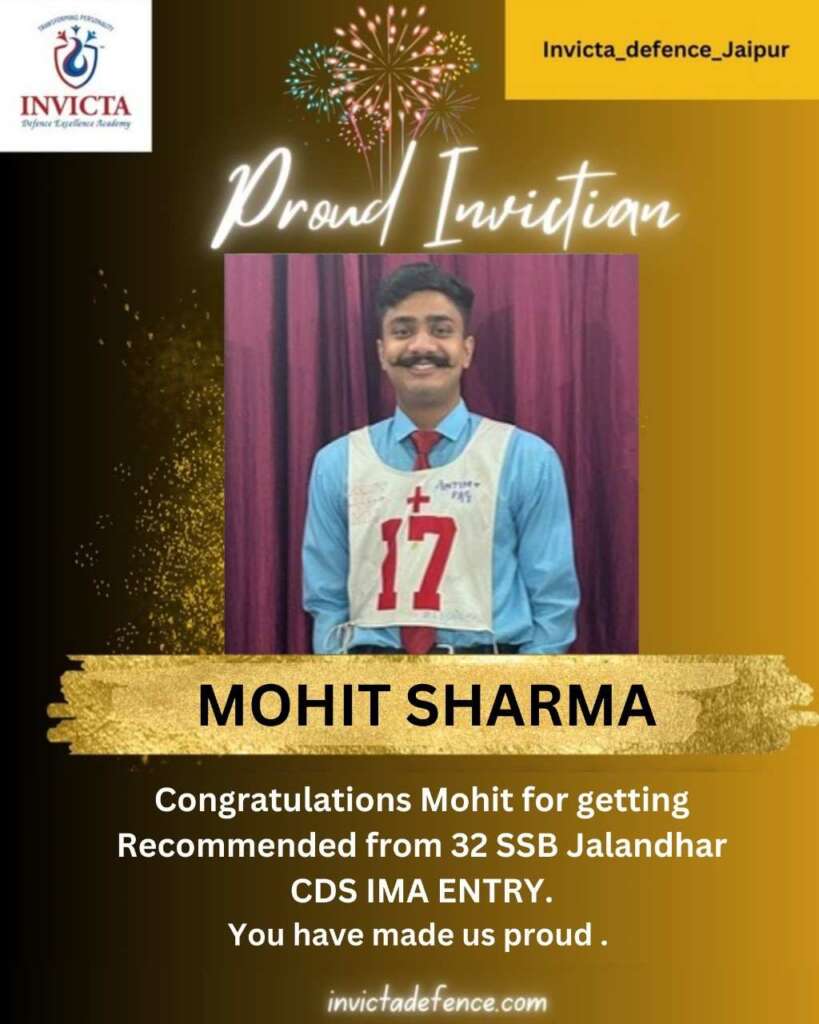 Invicta Success Student - Mohit Sharma